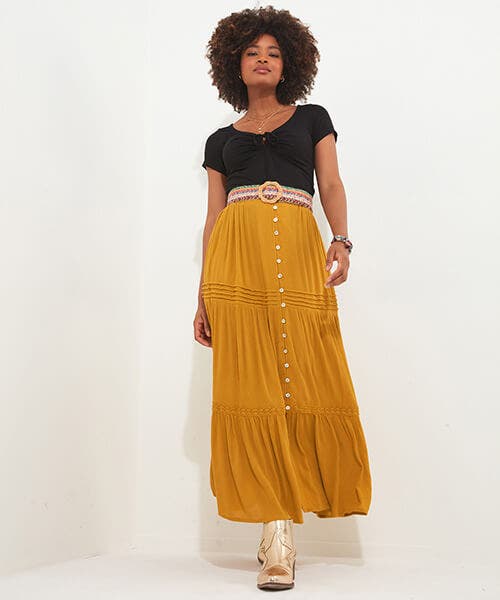 SUNNY DAYS TIERED SKIRT