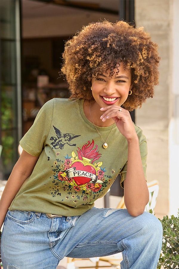 Peace and Love Graphic Tee