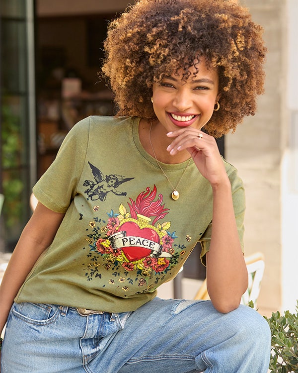 Peace and Love Graphic Tee