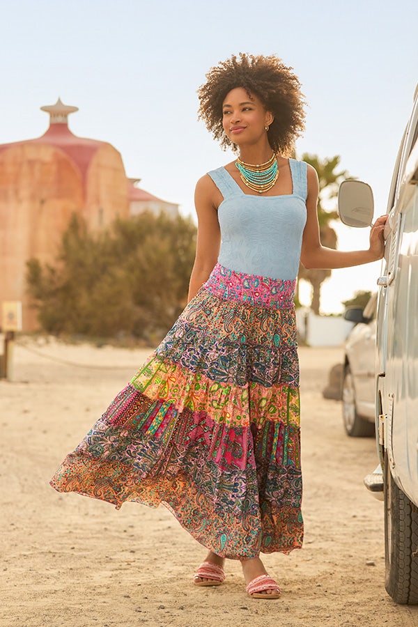 Bohemian Nights Tiered Maxi Dress