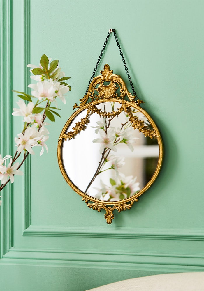 Ornate Gold Hanging Mirror