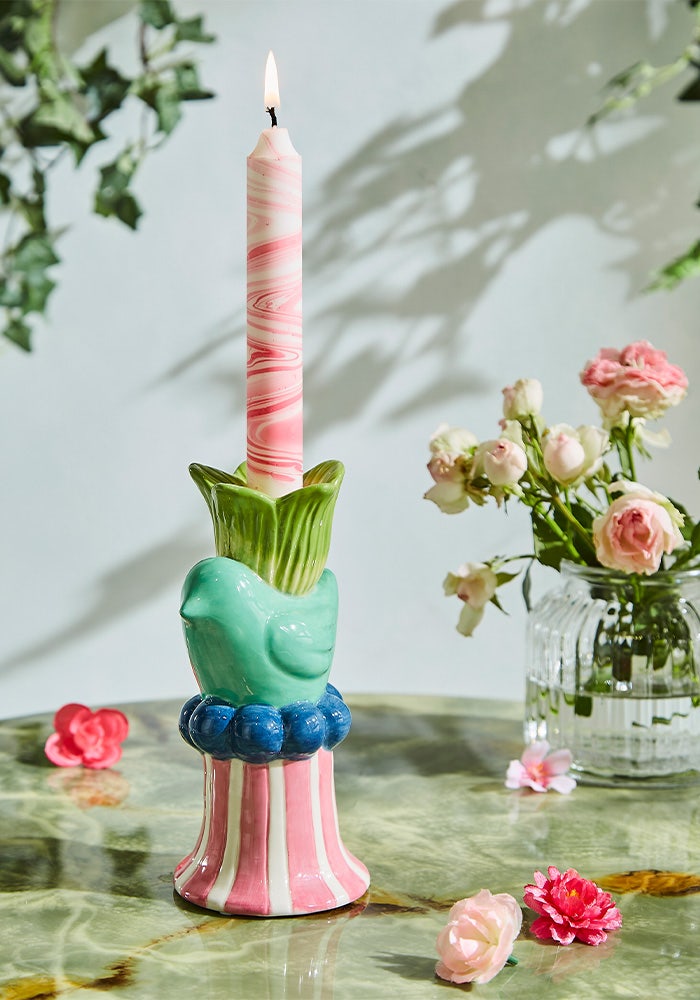 Bloom and Bird Stacked Candle