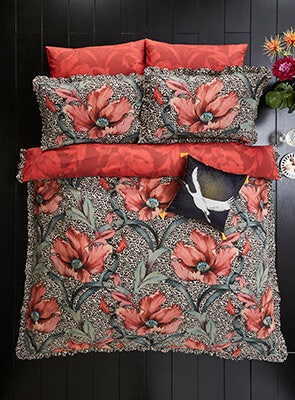 Funky Floral Leopard Reversible Bed Set