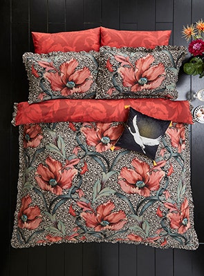 Funky Floral Leopard Reversible Bed Set
