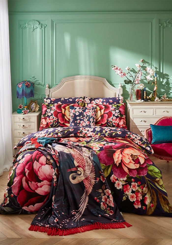 Floral Cotton Sateen Duvet Set