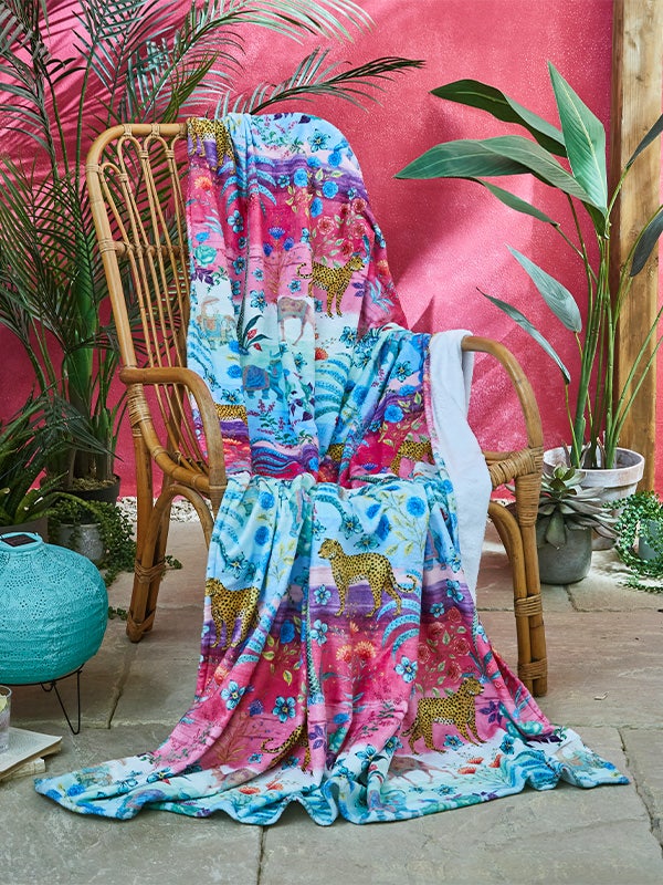 Large Wanderlust Fleece Blanket