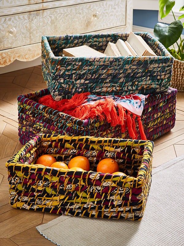 SET OF 3 NOTABLE NESTING BASKETS