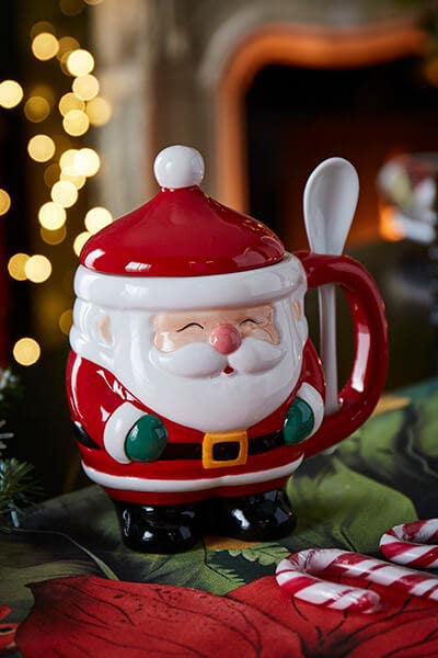 Festive Santa Spoon Mug