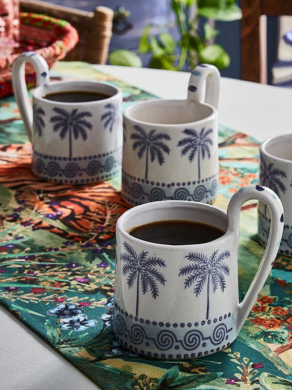 PERFECT PALMS SET OF 4 MUGS