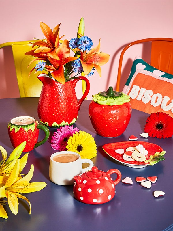 Sweet Strawberry Dessert Plate