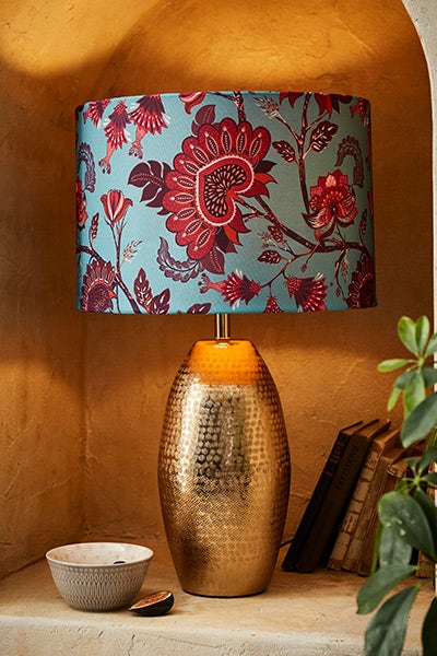 Metallic Hammered Table Lamp