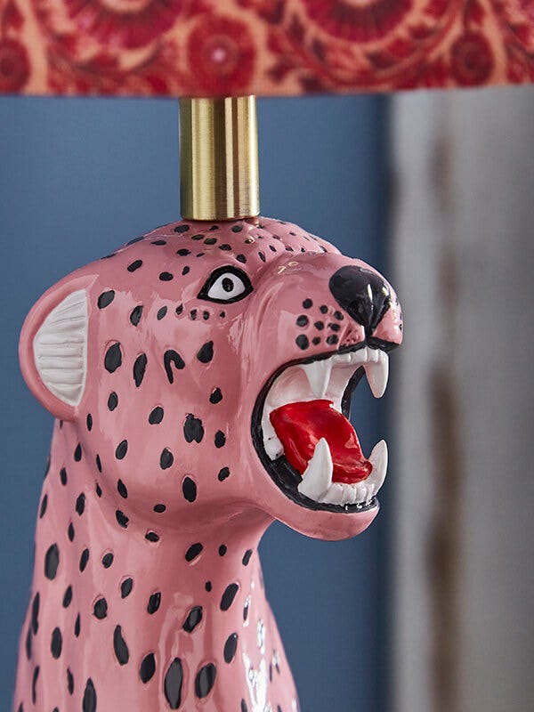 SET OF 2 LEOPARD LAMPS