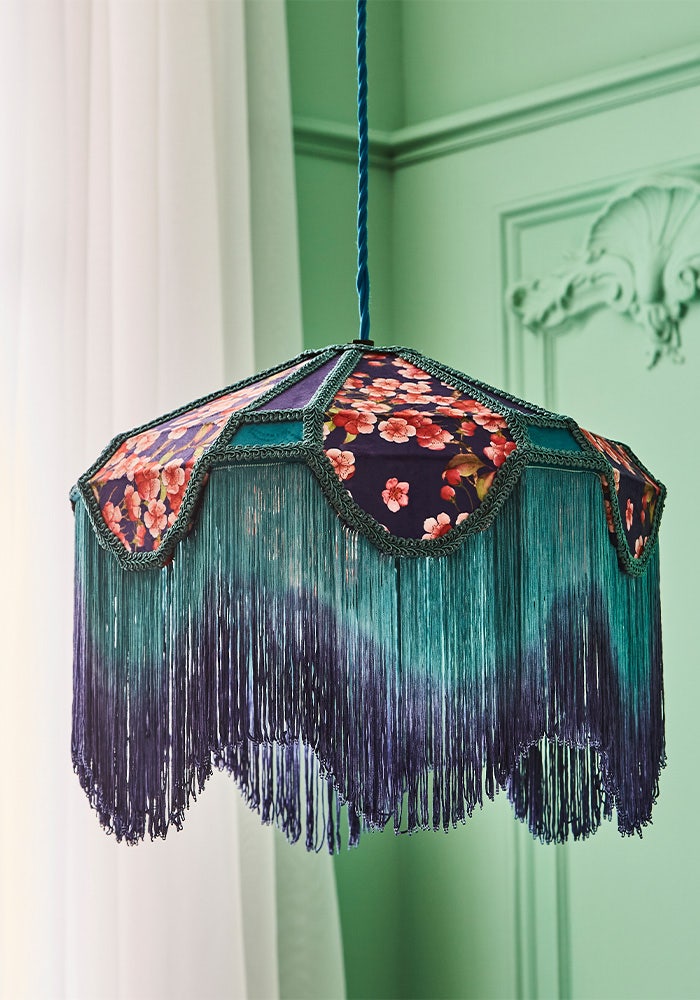 Bold Blossom Tassel Lamp Shade