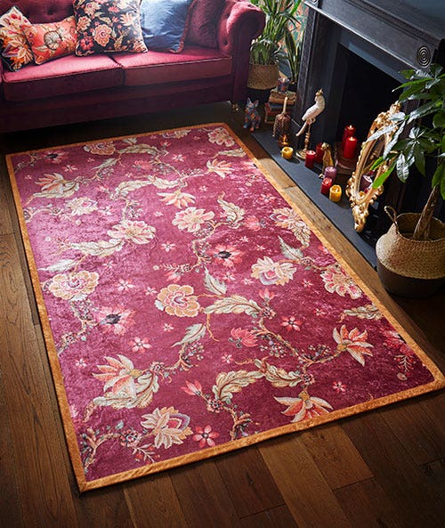 floral rug