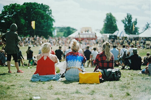 Friends at a festival