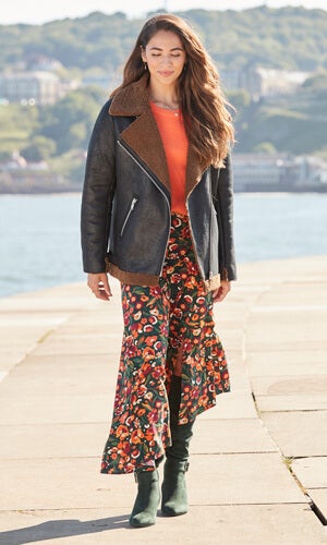 Maxi dress with deals short jacket