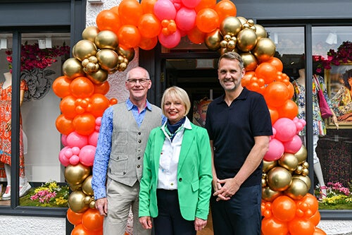 Store owners Adrian and Jane North and Joe Browns CEO Peter Alecock 