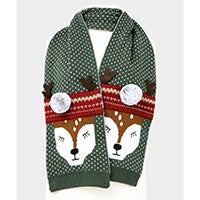 Oh Deer Knitted Scarf