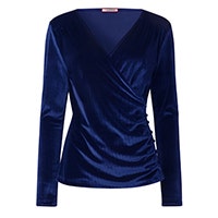 Roxanna Wrap Velour Top
